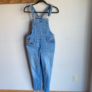 Universal Thread Denim Raw Hem Overalls/ Size 10 or 30R